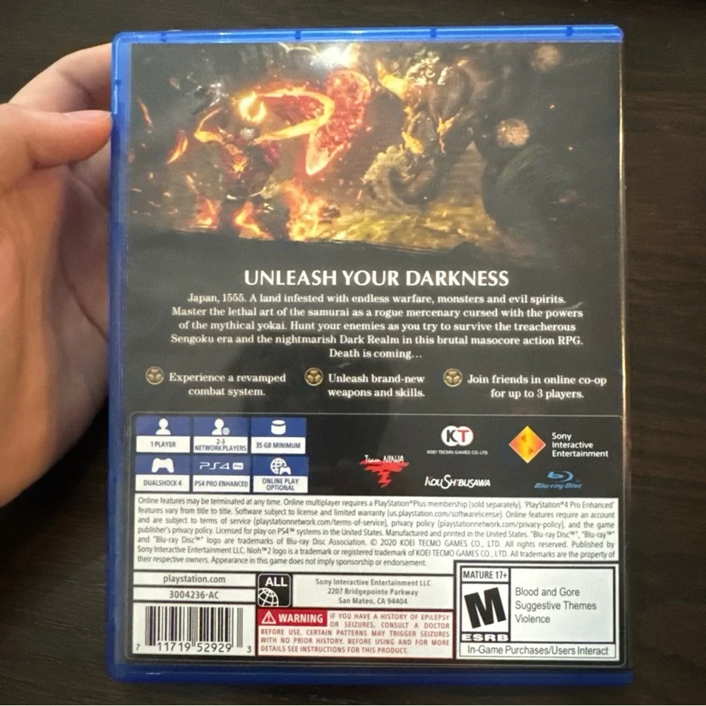 Nioh 2 - Sony PlayStation PS4 Video Game